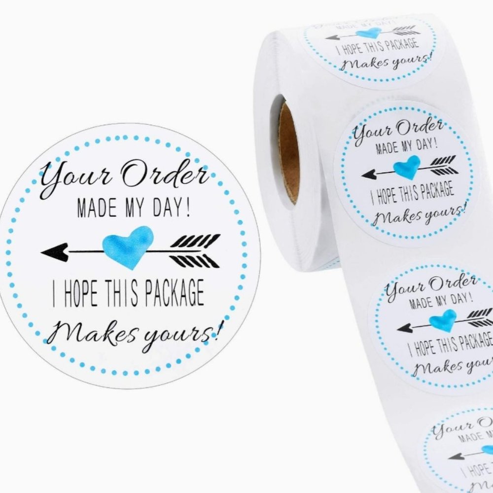 50 YOUR ORDER MADE MY DAY Stickers 1.5" - Picture 3 of 10
